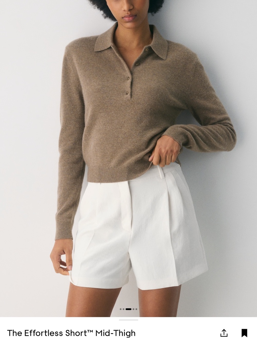 NWT The Effortless Short™ Mid-Thigh in White